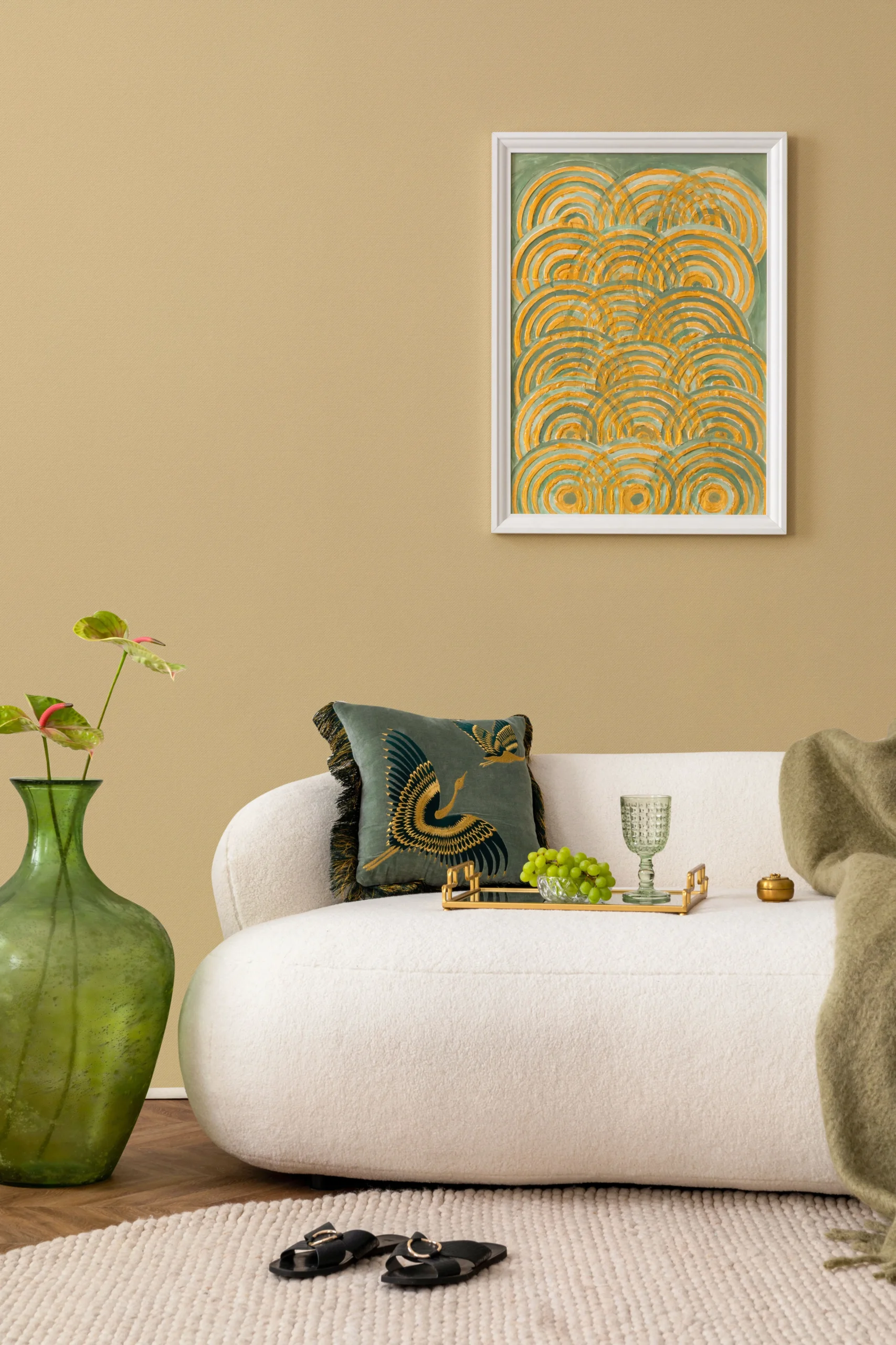 Beige Embossed Wallpaper – Natural Elegance (24204-4)